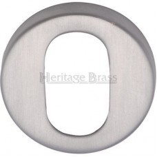 Transitions V4009-SC 46mm Oval Profile Escutcheon - Satin Chrome by HERITAGE BRASS - B01MZGV6DD